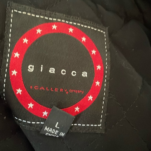 GIACCA Gallery Company Women's Black Quilted Winter Coat Jacket Size Large - Picture 4 of 13